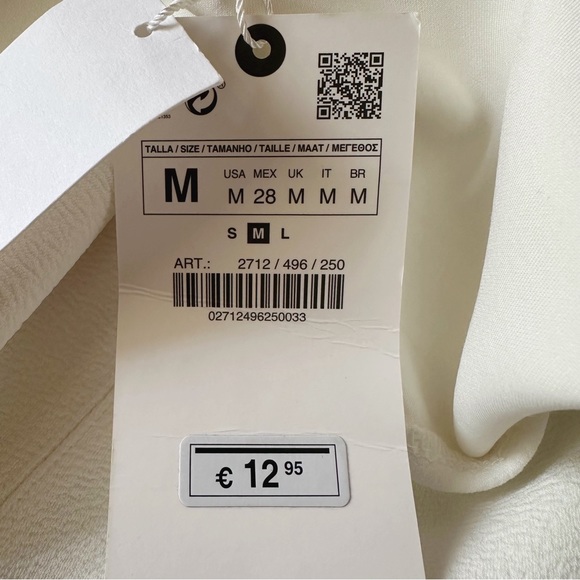 NWT Zara White Corset Crop Top - Picture 6 of 6